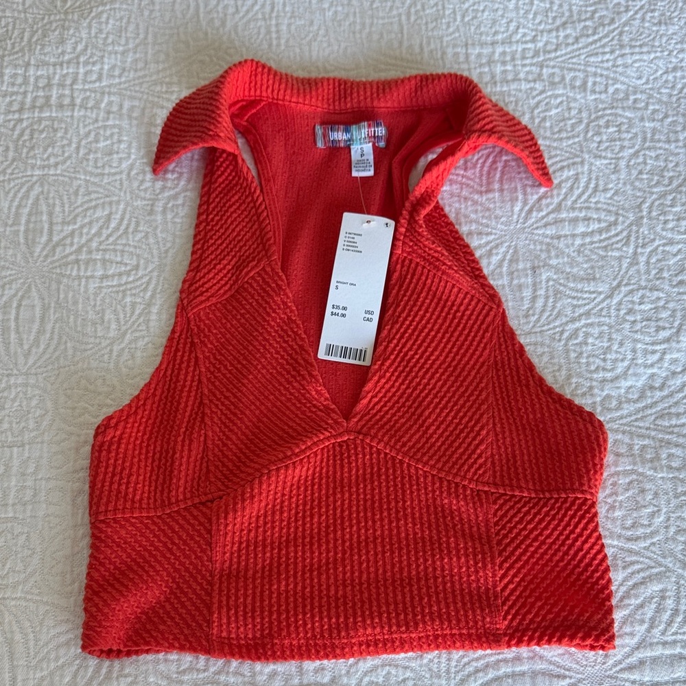 Urban Outfitters tomato orange halter NWT